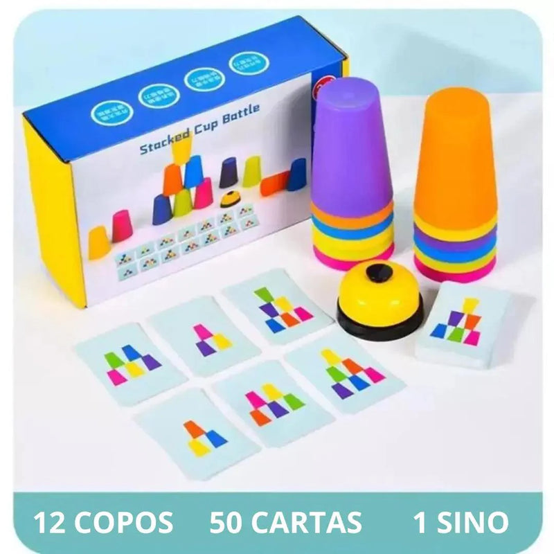 Jogo dos Copos com Cartas - Astronauta Kids