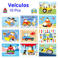 Cartoon Kids Pinte e Cola - 10 Pcs