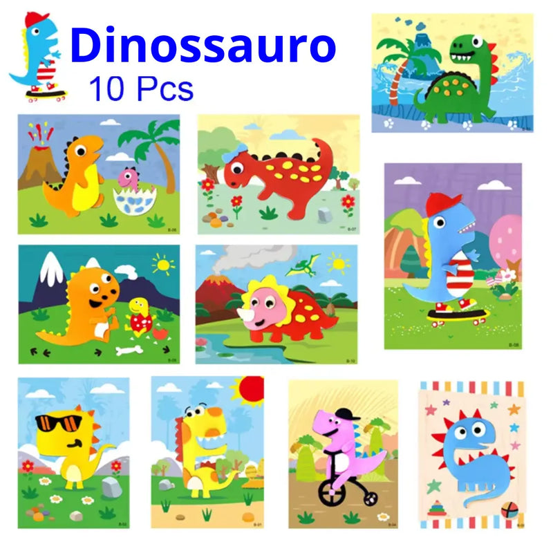 Cartoon Kids Pinte e Cola - 10 Pcs