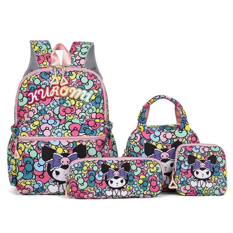 Kit Mochila Hello Kitty - Kuromi 4 peças