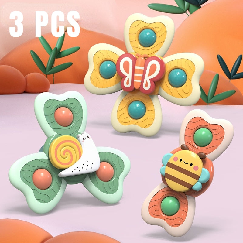 SPIN POP - KIT 3 Un - Brinquedos Giratórios Interativos - LK STORE