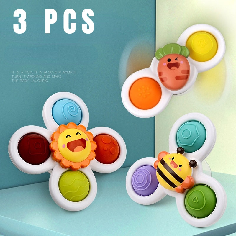 SPIN POP - KIT 3 Un - Brinquedos Giratórios Interativos - LK STORE
