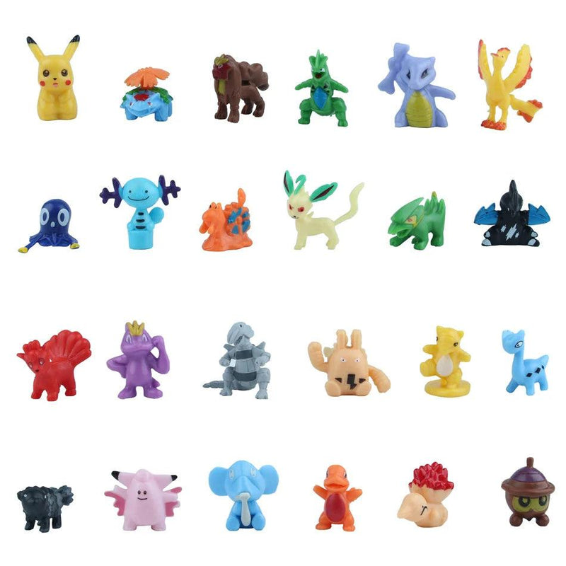 Kit Mini Bonecos Pokemon Pikachu 24Pcs