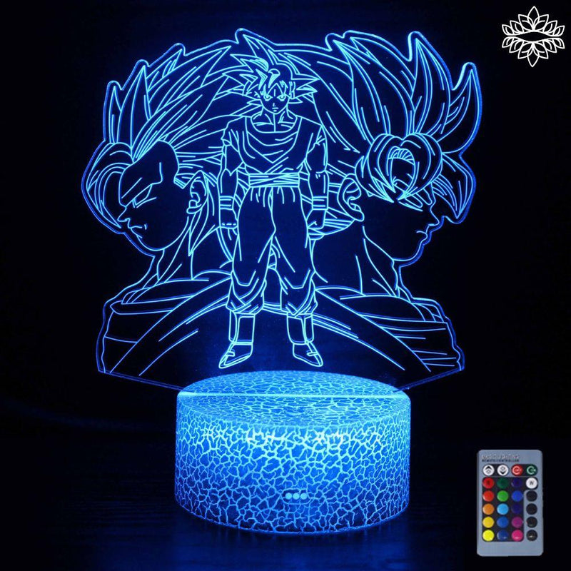 Luminária Dragon Ball Z em LED 3D - 16 Cores RGB com Controle Remoto - LK STORE