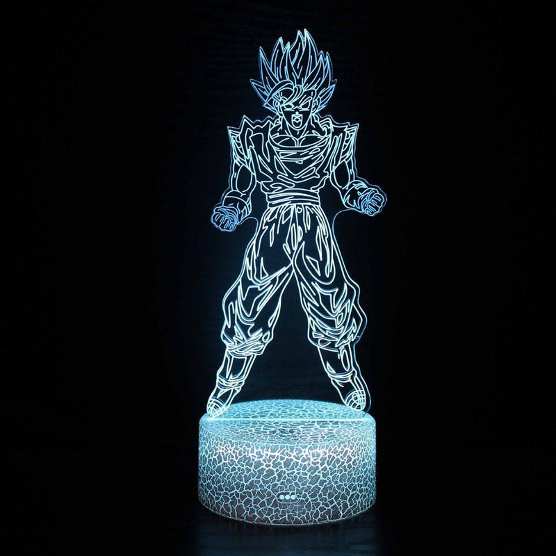 Luminária Dragon Ball Z em LED 3D - 16 Cores RGB com Controle Remoto - LK STORE