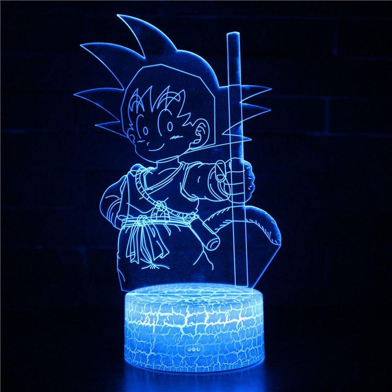 Luminária Dragon Ball Z em LED 3D - 16 Cores RGB com Controle Remoto - LK STORE