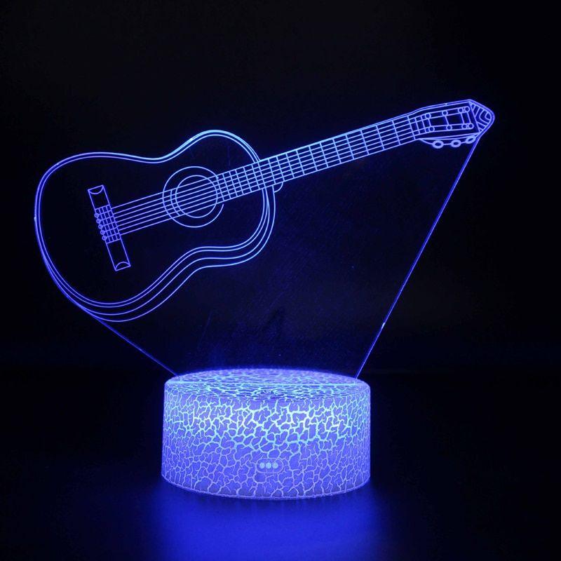 Luminária Music em LED 3D - 16 Cores RGB com Controle Remoto - LK STORE