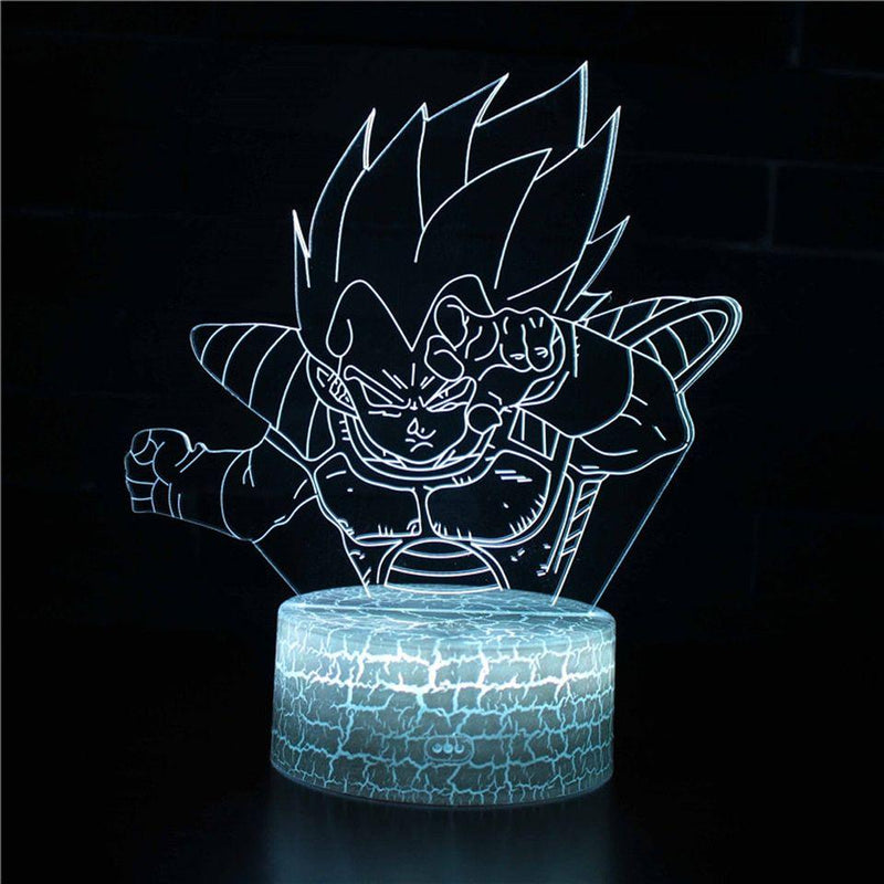 Luminária Dragon Ball Z em LED 3D - 16 Cores RGB com Controle Remoto - LK STORE