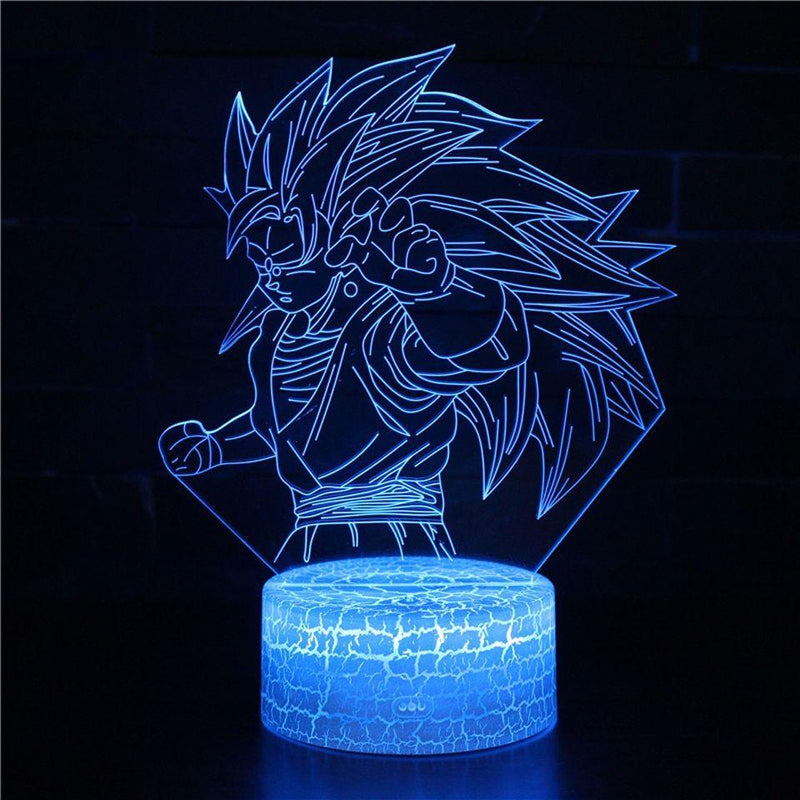 Luminária Dragon Ball Z em LED 3D - 16 Cores RGB com Controle Remoto - LK STORE