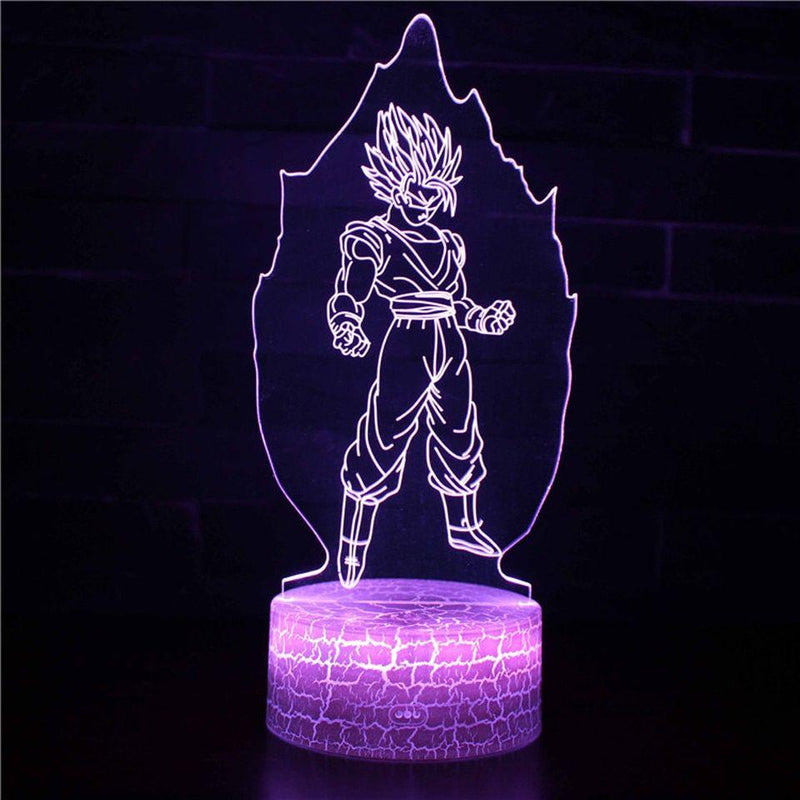 Luminária Dragon Ball Z em LED 3D - 16 Cores RGB com Controle Remoto - LK STORE